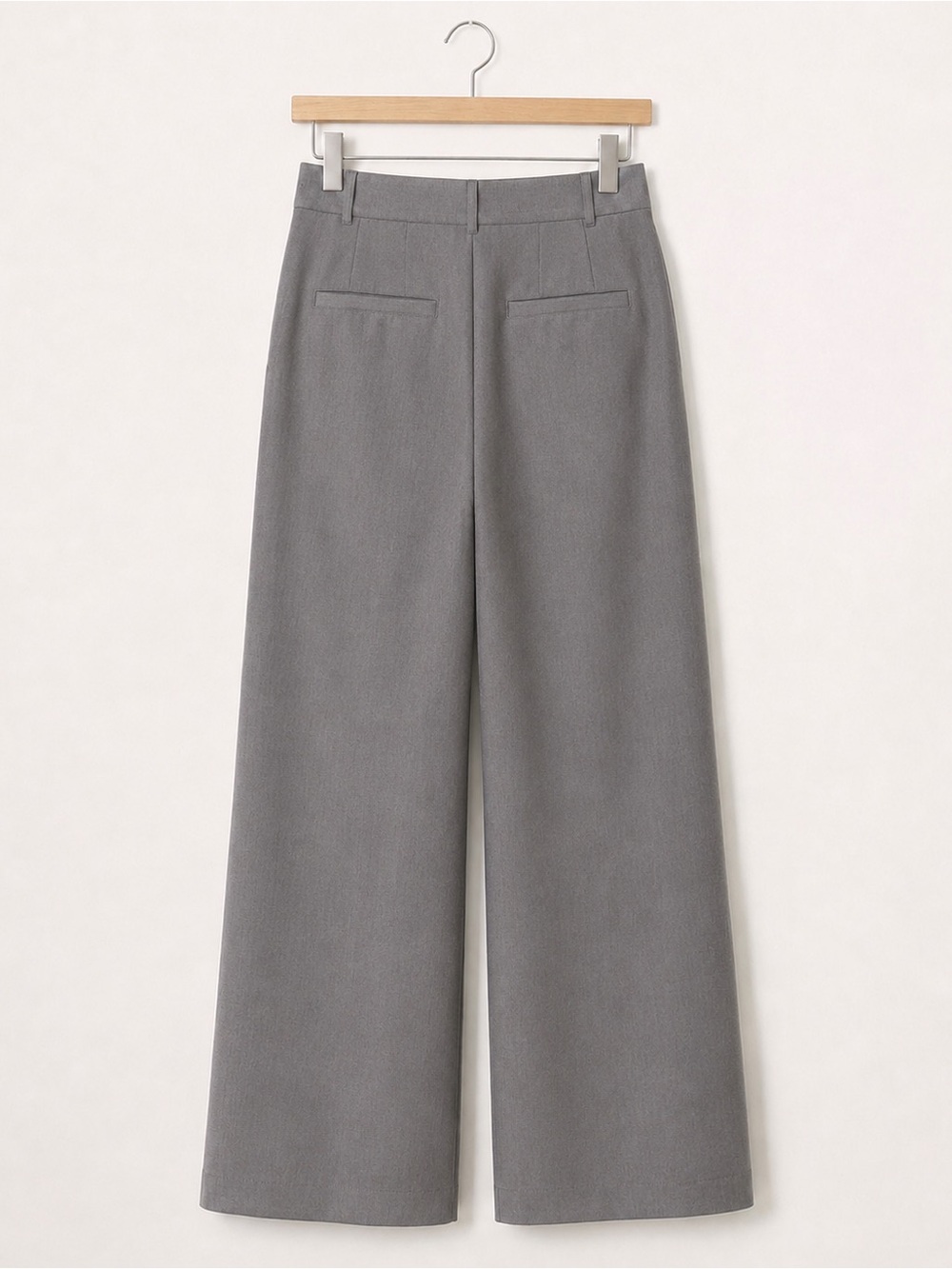 Abercrombie & Fitch Gray Tailored Wide Leg Trousers - Picture 3 of 5